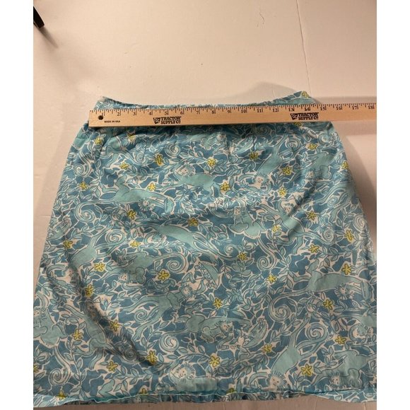 LILLY PULITZER Skirt Blue Monkey  Sz 4 - Picture 4 of 5